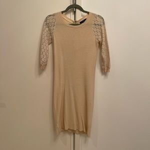 Ann Taylor beige sweater dress XXSP